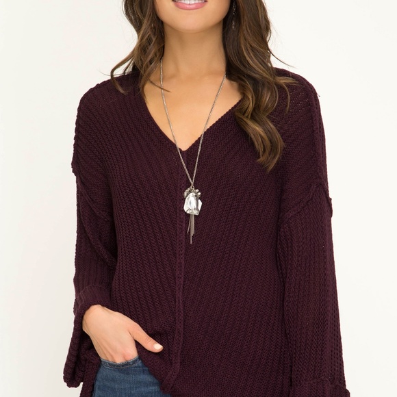 She and Sky Sweaters - V Neck Sweater